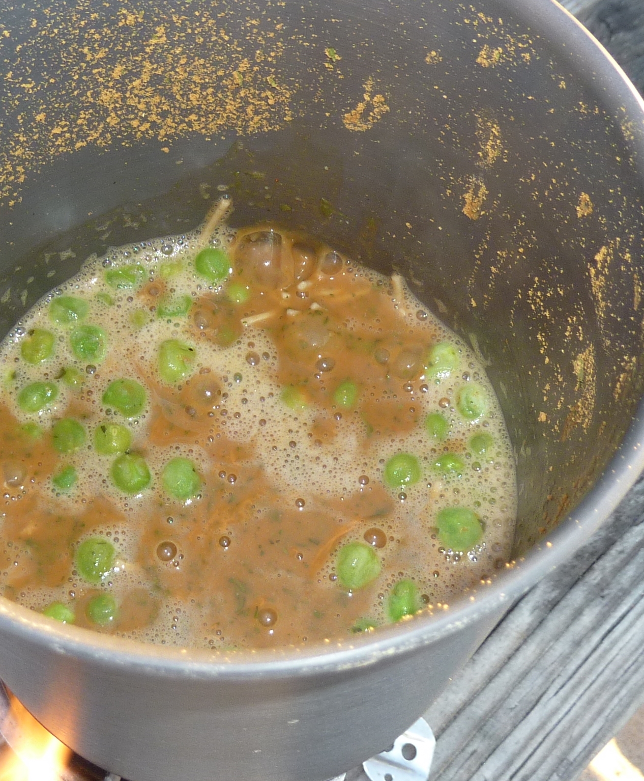 watery backpacking meal