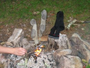 campire drying socks