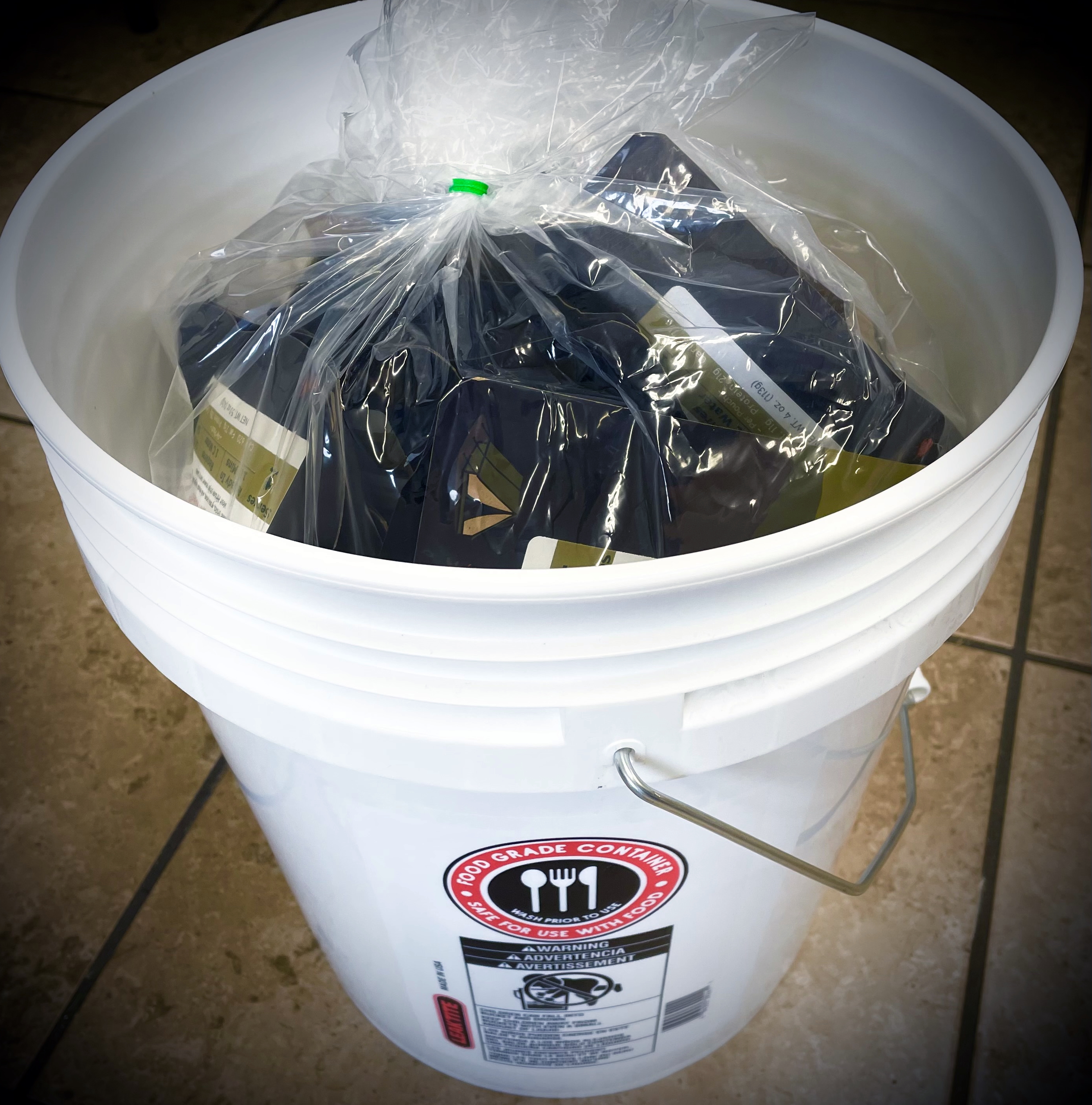 5-gallon resupply food bucket Muir Trail Ranch JMT/PCT