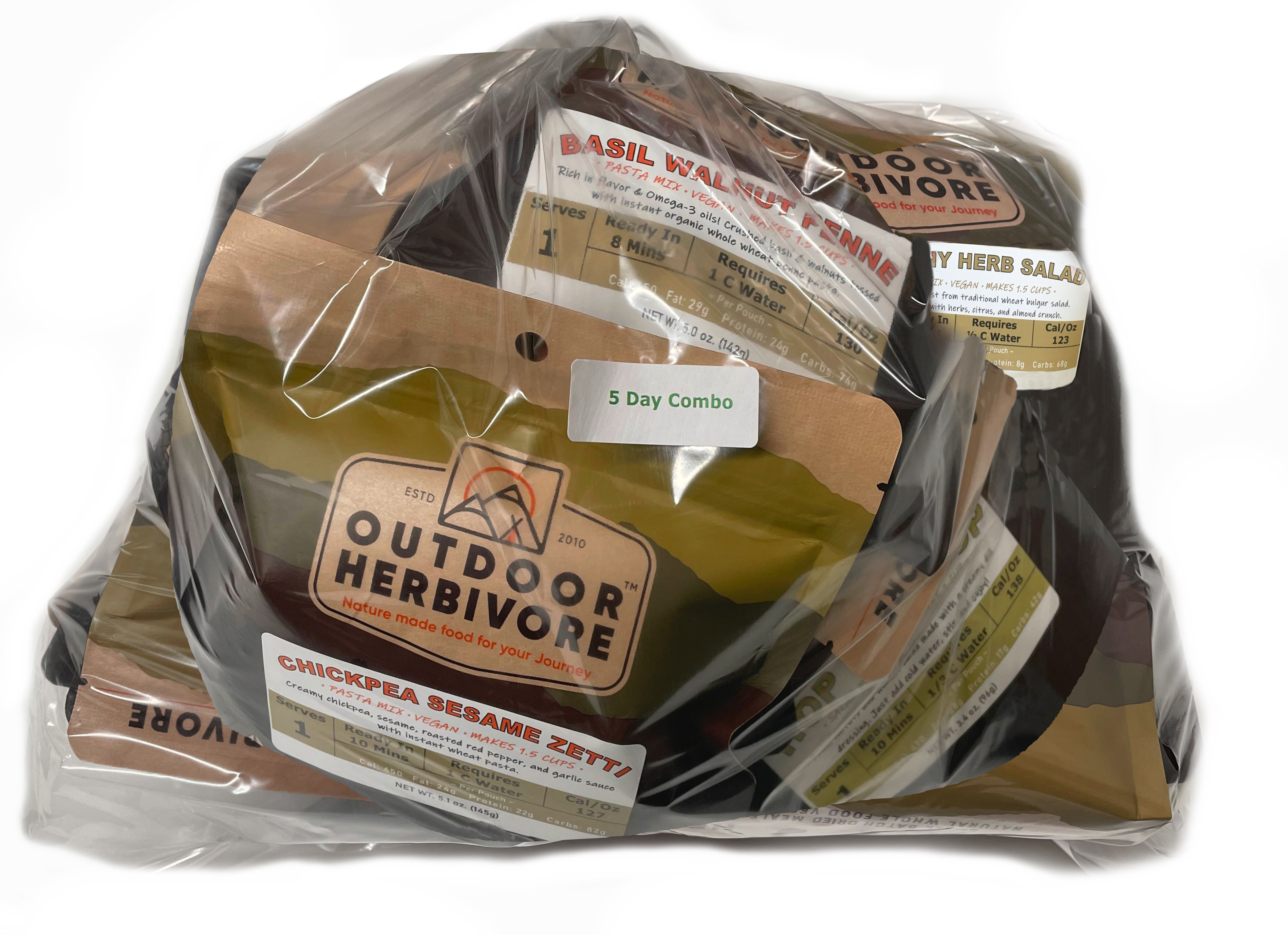 Grab and Go 5 day backpacking meal combo